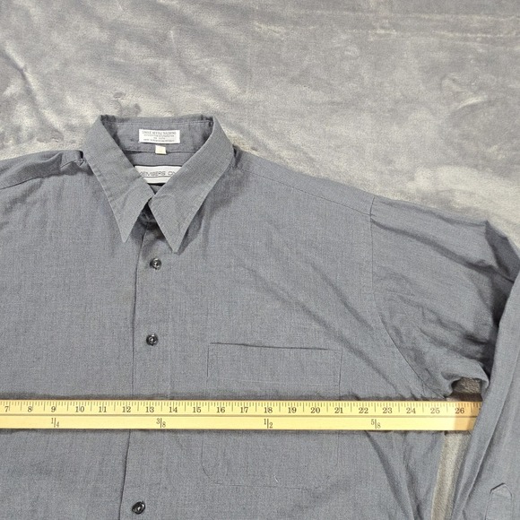 Members Only Button Shirt Mens L Gray Casual Retro Single Needle Tailoring - Picture 6 of 7